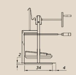 Desenho técnico lateral do Brava Grill Ossoboca